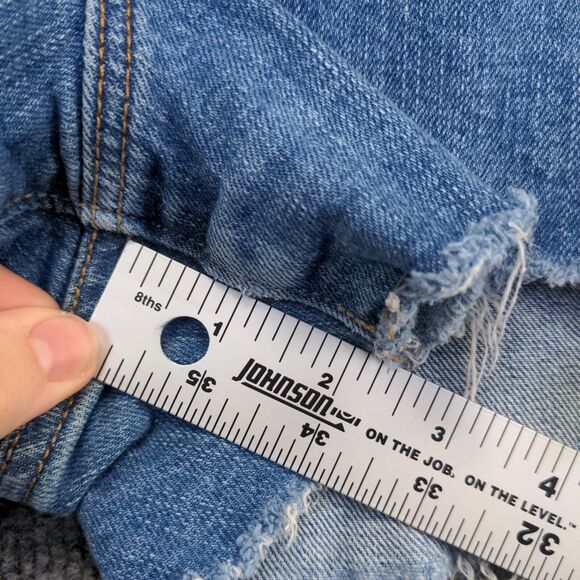 Old Navy Boyfriend Jean Shorts Blue Size 6 5 Pocket Distressed Cotton - Picture 10 of 12